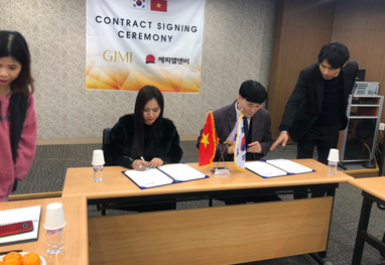 Lễ ký kết hợp đồng giữa Gimi Việt Nam và Hàn Quốc